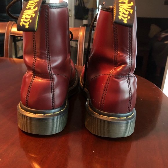 Maroon Dr. Marten Boots - Picture 4 of 6